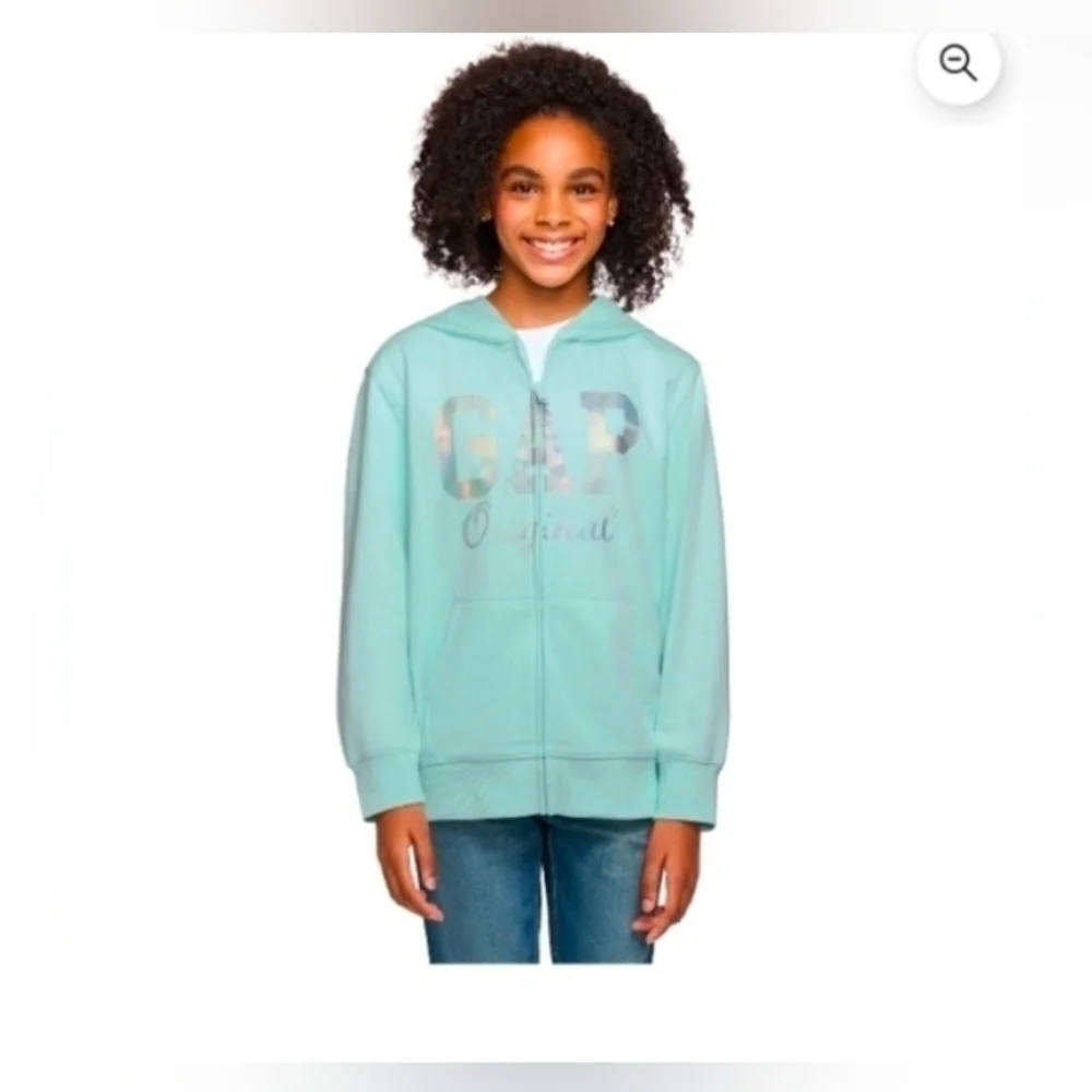 Gap Kids Full Zip French Terry Jacket Green